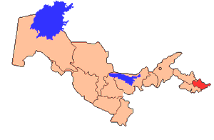 Андижанская область на карте