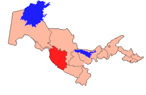 Бухарская область на карте