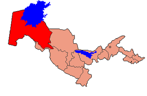 Республика КаракалпакстанКаракалпакия на карте
