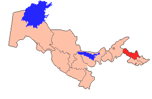 Наманганская область на карте